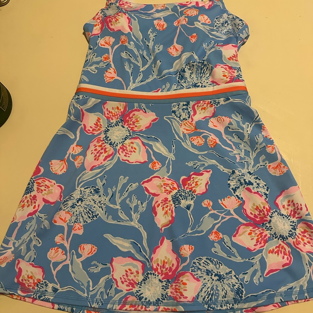 Lilly Pulitzer Pink Blue Halter Sun/tennis dress